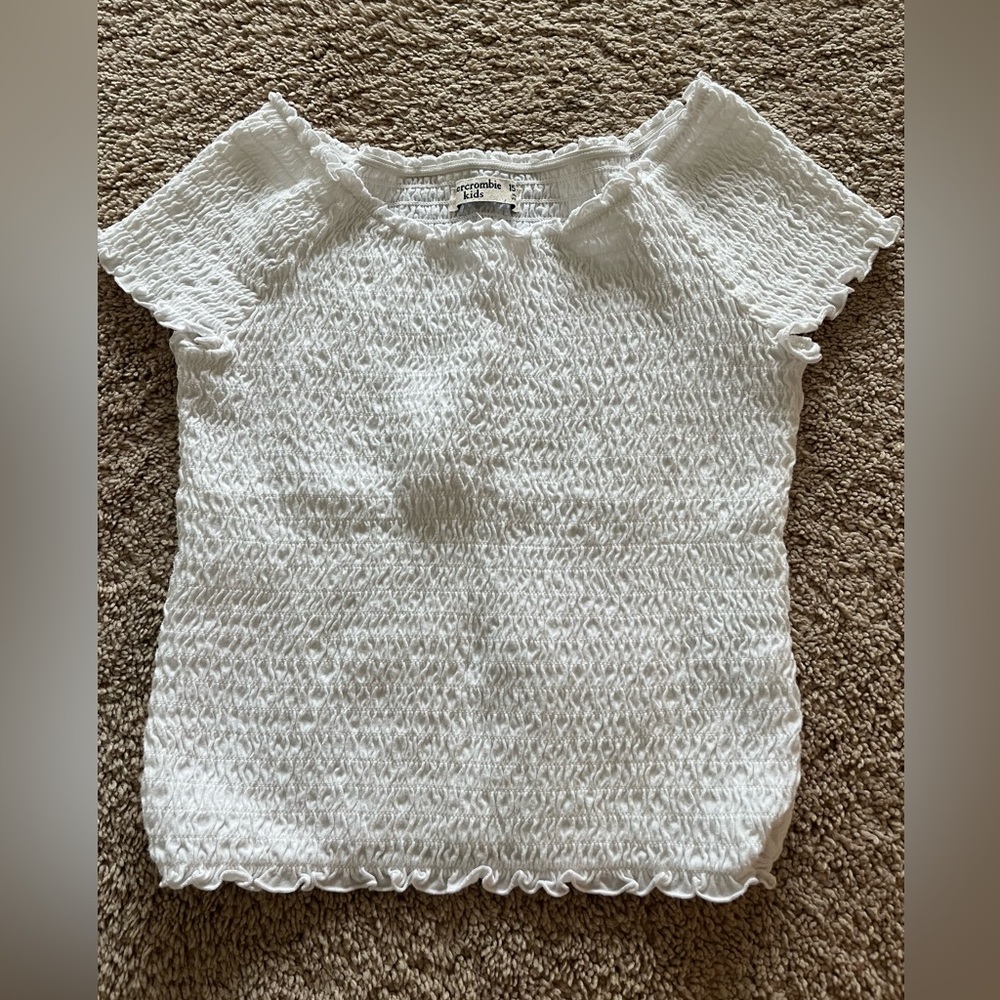 kids 15, white, cute crop top from abercrombie kids